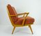 Mid-Century German Cherry and Wool Lounge Chair, 1950s, Image 9