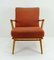 Mid-Century German Cherry and Wool Lounge Chair, 1950s 4