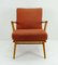 Mid-Century German Cherry and Wool Lounge Chair, 1950s, Image 4