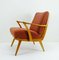 Mid-Century German Cherry and Wool Lounge Chair, 1950s 1