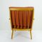 Mid-Century German Cherry and Wool Lounge Chair, 1950s, Image 3