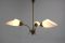 Vintage Brass and Glass Ceiling Lamp, 1970s, Image 7