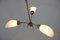 Lampada da soffitto vintage in ottone e vetro, anni '70, Immagine 6