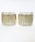 German Structured Ice Glass and Brass Sconces from Doria Leuchten, 1960s, Set of 2, Image 1