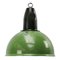 Lampada da soffitto industriale smaltata verde con ripiano in bachelite, anni '50, Immagine 1