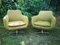 Fabric and Metal Swivel Chairs, 1960s, Set of 2 1