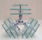 Italian Chrome Plating and Cut Glass Chandelier from Fontana Arte, 1970s, Image 4