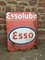 Vintage Industrial French Iron Esso Sign, 1920s 1