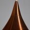 Lámpara colgante vintage en forma de embudo de cobre, años 70, Imagen 3