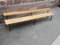 Mid-Century French Beech & Iron School Bench from Mullca, 1960s, Image 1