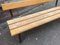 Mid-Century French Beech & Iron School Bench from Mullca, 1960s, Image 3