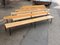 Mid-Century French Beech & Iron School Bench from Mullca, 1960s, Image 7