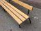 Mid-Century French Beech & Iron School Bench from Mullca, 1960s, Image 2