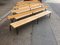 Mid-Century French Beech & Iron School Bench from Mullca, 1960s, Image 6