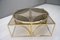 Hollywood Regency Brass & Smoked Glass Nesting Coffee Table Set, 1960s, Set of 3, Image 7