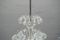 Lámpara de araña austríaca de cristal y níquel de Emil Stejnar para Rupert Nikoll, años 60, Imagen 12
