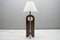 Große Stehlampe aus Holz, 1960er 1