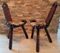 Mid-Century French Wood and Wool Side Chairs, 1960s, Set of 2, Image 12