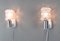 Italian Chrome Plating and Cut Glass Sconces from Targetti, 1970s, Set of 2 10