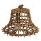Mid-Century Italian Wicker Ceiling Lamp, 1960s, Image 4