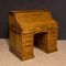Antique Edwardian Brass and Oak Roll Desk from H.L.L 1