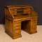 Antique Edwardian Brass and Oak Roll Desk from H.L.L 17