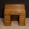 Antique Edwardian Brass and Oak Roll Desk from H.L.L 19