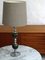 Vintage Fabric and Nickel Table Lamp, 1970s 7