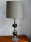 Vintage Fabric and Nickel Table Lamp, 1970s 4