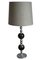 Vintage Fabric and Nickel Table Lamp, 1970s, Image 1