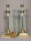 Modernist Brass and Glass Table Lamps, 1980s, Set of 2, Image 1