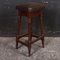 Antique Leather and Mahogany Bar Stool, 1890s, Image 1