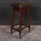 Tabouret de Bar Antique en Acajou et Cuir, 1890s 1