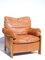 Set of Artona Leather and Wood Lounge Chair with Ottoman by Tobia & Afra Scarpa for Maxalto, 1970s 2
