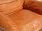 Set of Artona Leather and Wood Lounge Chair with Ottoman by Tobia & Afra Scarpa for Maxalto, 1970s 11
