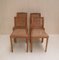 Art Deco French Oak and Wax Dining Chairs, 1920s, Set of 4 6