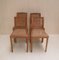 Art Deco French Oak and Wax Dining Chairs, 1920s, Set of 4, Image 6