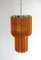 Vintage Italian Amber Murano Glass Chandelier, 1982, Image 2