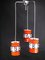 Mid-Century Swedish Metal & Lacquer Sputnik Cascade Ceiling Lamp by Carl Thore 2