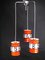 Mid-Century Swedish Metal & Lacquer Sputnik Cascade Ceiling Lamp by Carl Thore, Image 2