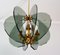 Mid-Century Italian Brass and Cut Murano Glass Chandelier, 1950s 4