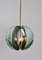 Mid-Century Italian Brass and Cut Murano Glass Chandelier, 1950s 7