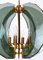 Italienischer Mid-Century Kronleuchter aus Messing & geschliffenem Muranoglas, 1950er 10