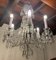 Antike barocke Deckenlampe aus Kristallglas von Bohemia 1