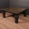 Antique Brass and Wood Coffee Table 1