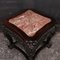 Antique Chinese Carved Elm & Marble Side Table, 1890s 2