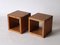 Minimalist Pine Cube Stools, 1970s, Set of 2 1