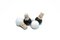 White and Black Marble Bottle Stoppers from FiammettaV Home Collection, Set of 4 1