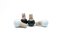 White and Black Marble Bottle Stoppers from FiammettaV Home Collection, Set of 4 2