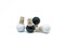 White and Black Marble Bottle Stoppers from FiammettaV Home Collection, Set of 4 3